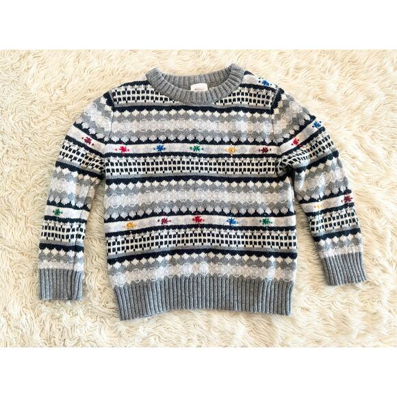 Hanna Andersson Fair Isle Sweater Christmas Holiday size 90 3T - Picture 1 of 7